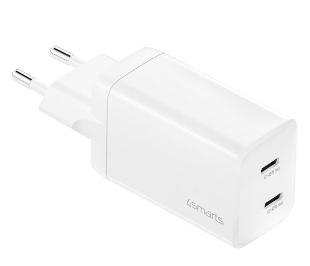 4smarts Wall Charger PDPlug Dual 45W GaN 2C white 540400 - 1473766 - zdjęcie